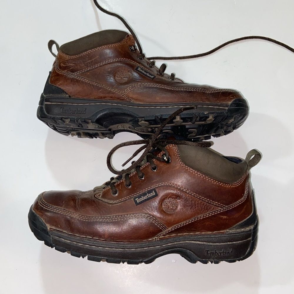 Timberland Support Brake Propel Flex Men's Brown Leather Boots Shoes Size 9.5M